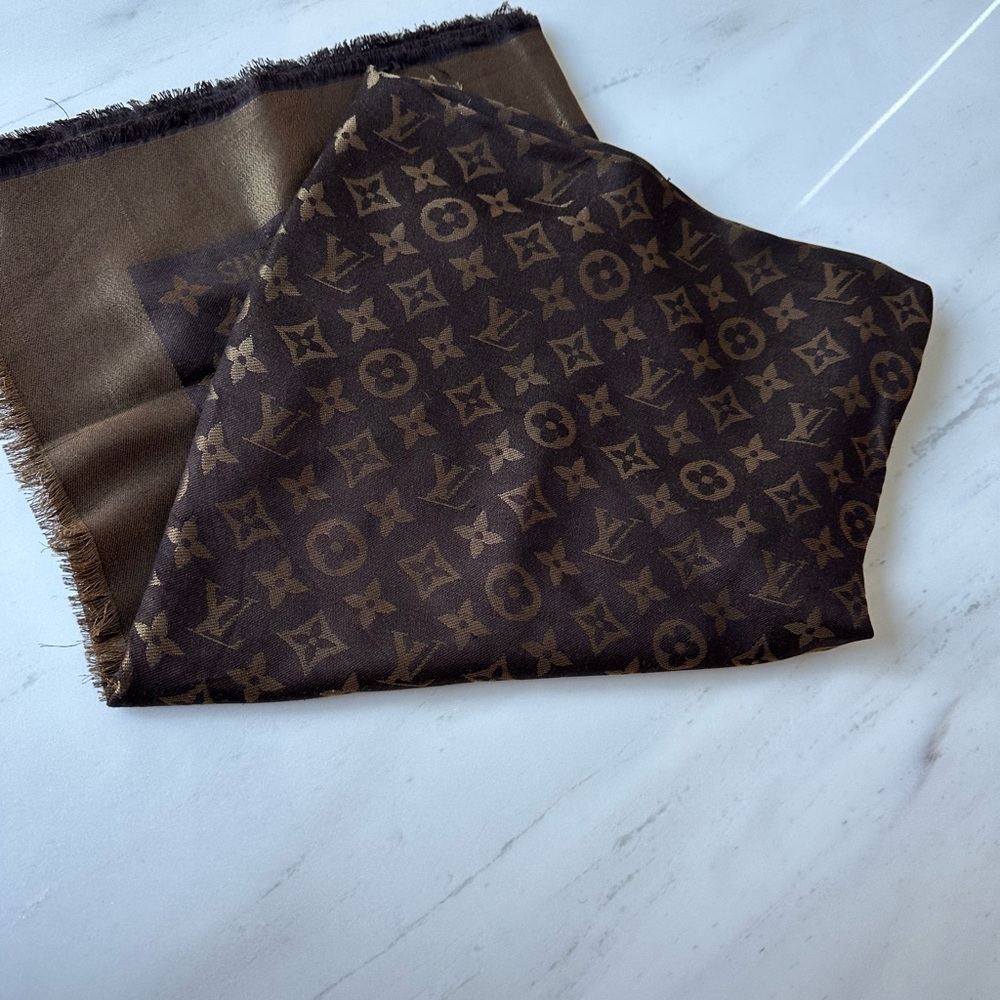 Louis Vuitton Brown Monogram Scarf